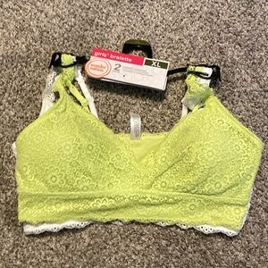 New wonder nation 2 pkg girls bralette, size xl